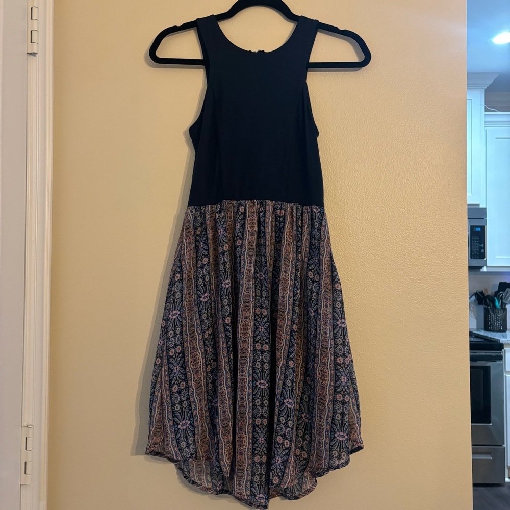 Xhilaration Halter Neck Aztec Boho SunDress Blue XS Blue Women’s Target